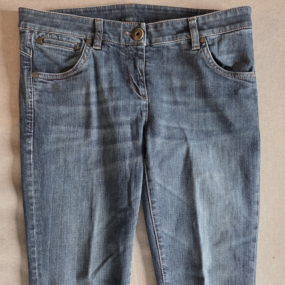 Brunello Cuccineli Skinny Blue Stretch Denim Comfortable Low/Mid Rise Sz6 - Picture 3 of 11